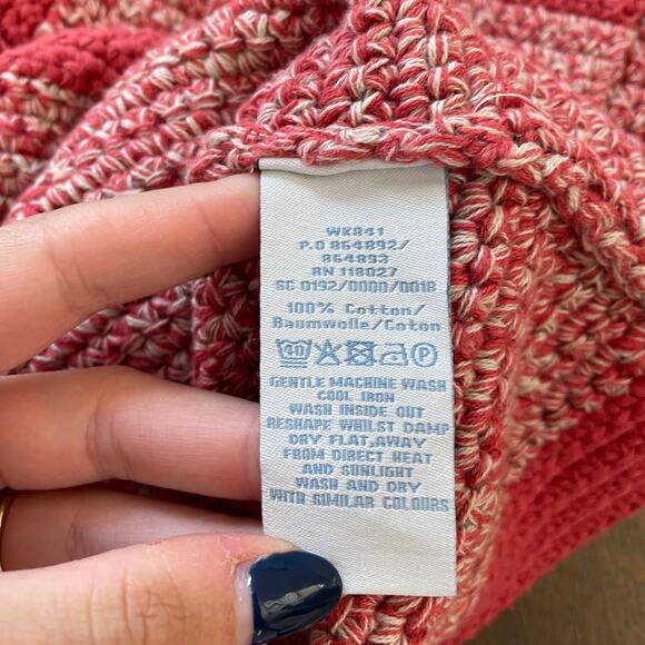 Boden Pink/Coral Knit Cardigan Jacket Women’s 8 Tweed Style Cotton Preppy Chic - Picture 6 of 11